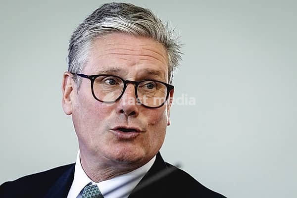 Keri Starmer, Prime Minister of the United Kingdom of Great Britain and Northern Ireland, during a press conference in Berlin, 28 August 2024