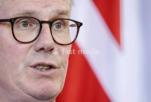 Keri Starmer, Prime Minister of the United Kingdom of Great Britain and Northern Ireland, during a press conference in Berlin, 28 August 2024