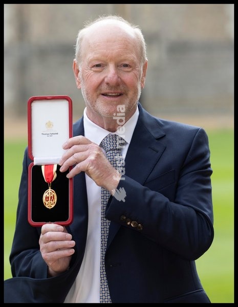 Image Licensed to i-Images Picture Agency. 25/09/2024. Windsor , United Kingdom. Sir Alan Bates, the founder of the Justice for Subpostmasters Alliance, with his Knighthood after an Investiture at Windsor Castle, United Kingdom