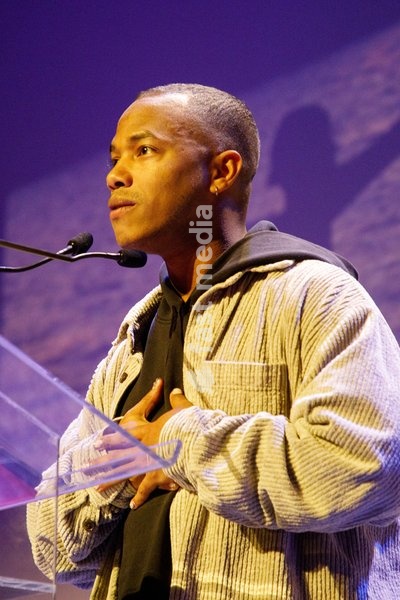 Gael Kamilindi pictured during the closing night of the 39th edition of the Festival International du Film Francophone de Namur (FIFF) (27/09-04/10), Friday 04 October 2024 in Namur. After the Bayard awards ceremony, the festival will close with a screening of F. Ozon's "Quand vient l'automne"