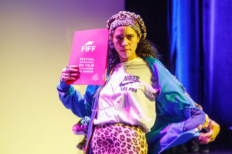 Maria-Cavalier Bazan pictured during the closing night of the 39th edition of the Festival International du Film Francophone de Namur (FIFF) (27/09-04/10), Friday 04 October 2024 in Namur. After the Bayard awards ceremony, the festival will close with a screening of F. Ozon's "Quand vient l'automne"