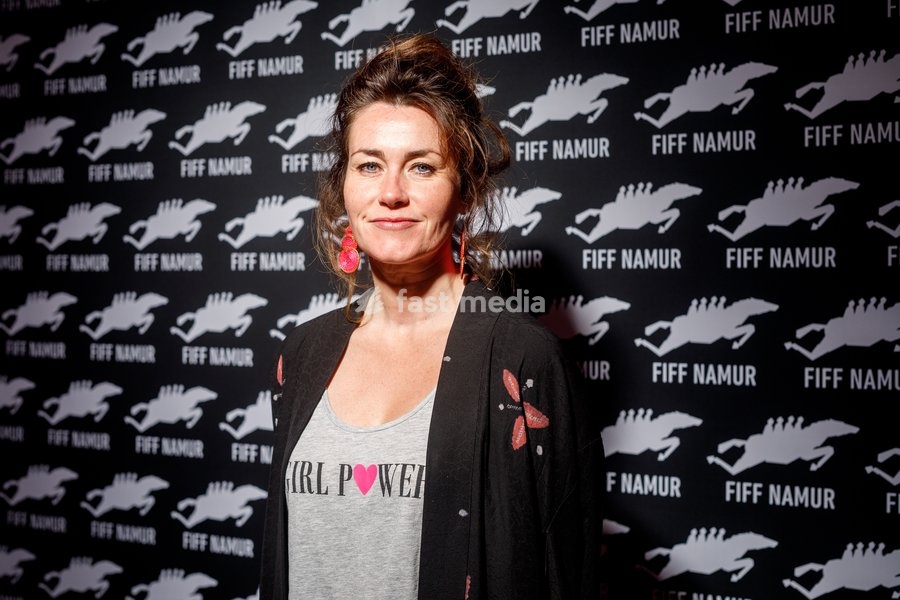 Meryam Joobeur poses for the photographer during the closing night of the 39th edition of the Festival International du Film Francophone de Namur (FIFF) (27/09-04/10), Friday 04 October 2024 in Namur. After the Bayard awards ceremony, the festival will close with a screening of F. Ozon's "Quand…