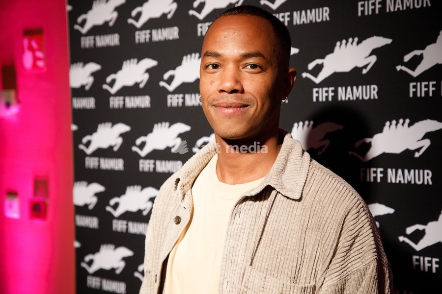 Gael Kamilindi poses for the photographer during the closing night of the 39th edition of the Festival International du Film Francophone de Namur (FIFF) (27/09-04/10), Friday 04 October 2024 in Namur. After the Bayard awards ceremony, the festival will close with a screening of F. Ozon's "Quand…