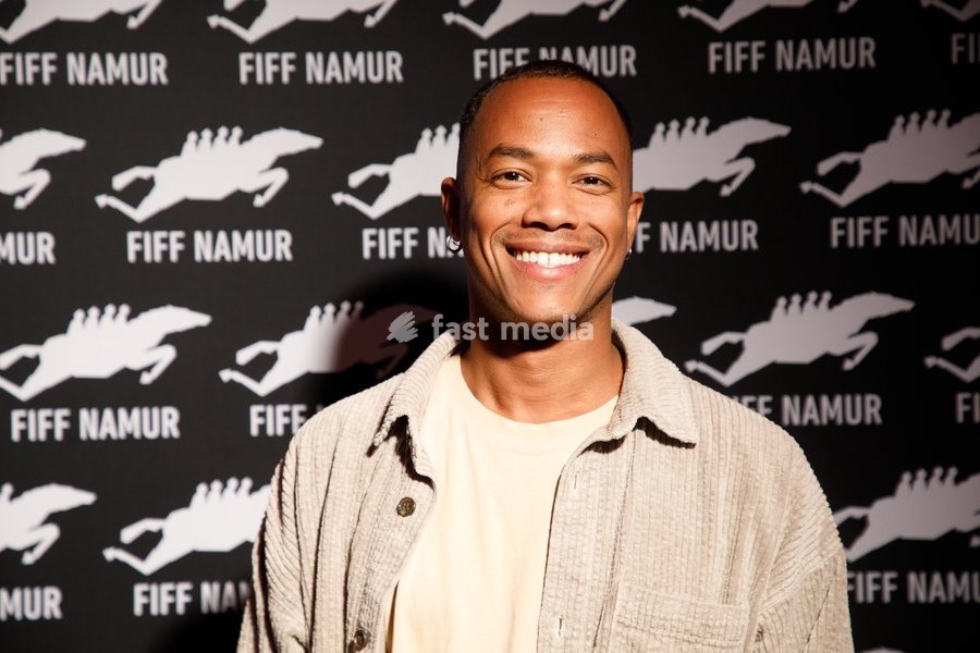 Gael Kamilindi poses for the photographer during the closing night of the 39th edition of the Festival International du Film Francophone de Namur (FIFF) (27/09-04/10), Friday 04 October 2024 in Namur. After the Bayard awards ceremony, the festival will close with a screening of F. Ozon's "Quand…