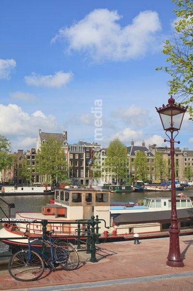 Amstel River, Amsterdam, Netherlands, Europe