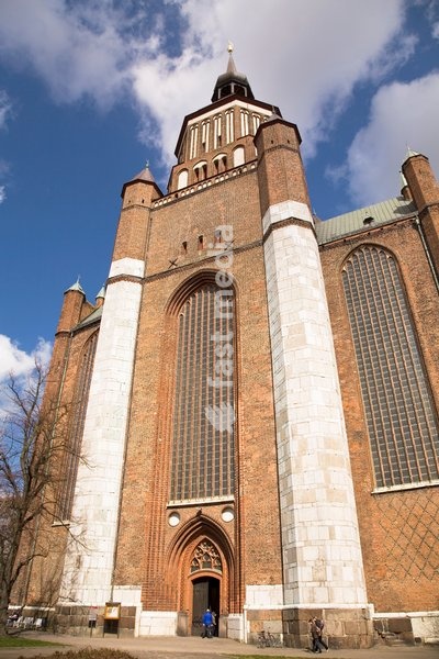 St. Mary's Church (Marienkirche) built between 1382 and 1473 was the world's tallest building from 1625 to 1647, in Stralsund, Mecklenburg-Vorpommern, Germany, Europe