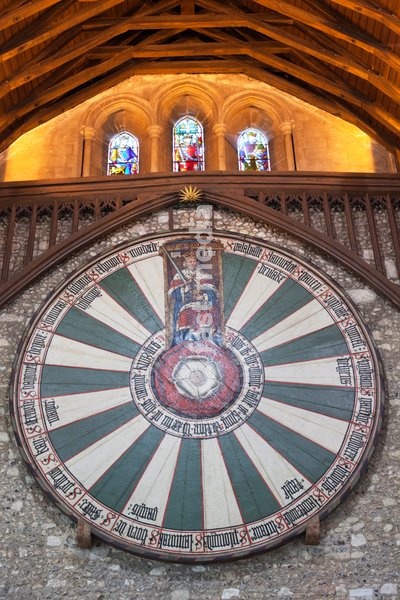 The Arthurian Round Table, The Great Hall, Winchester, Hampshire, England, United Kingdom, Europe