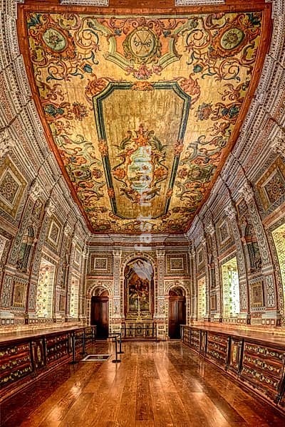 Church and Monastery of Sao Vicente de Fora, Polychromed marble sacristy, Lisbon, Portugal, Europe