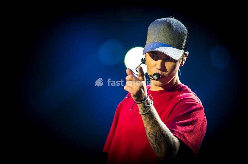 The singer and actor Justin Bieber at the MTV Europe Music Awards. Milan, Italy. 25th October 2015