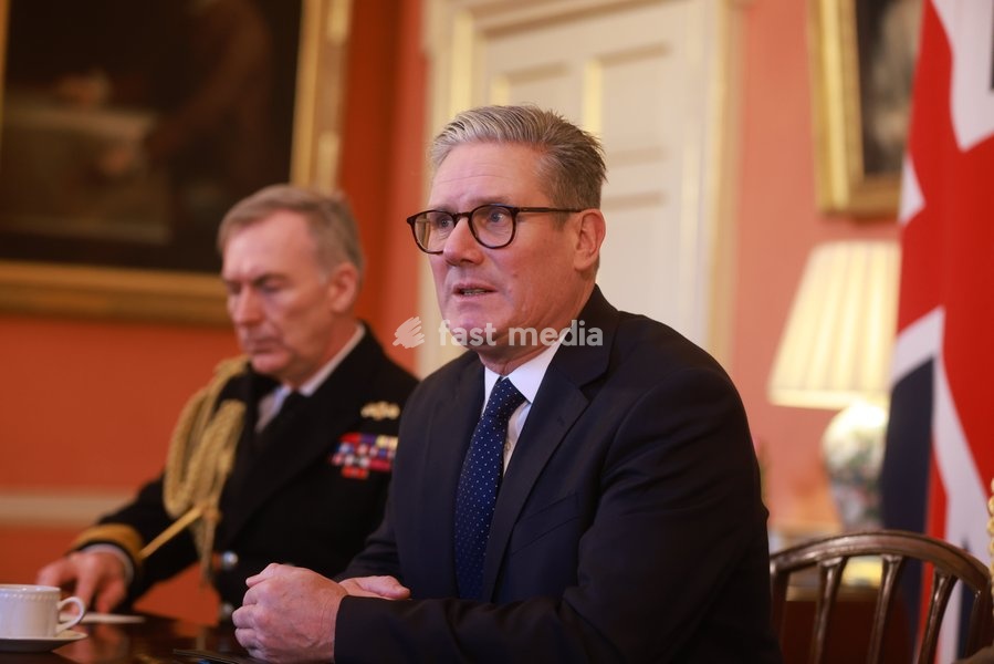 Sir Keir Starmer British Prime Minister meets defence chiefs in Downing Street today with Chief of the Defence Staff (CDS) Admiral Sir Tony Radakin