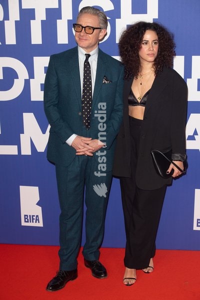 Martin Freeman and partner Rachel Benaissa attends The 27th British Independent Film Awards (BIFA) at The Roundhouse, London, England, UK on Sunday 8 December, 2024