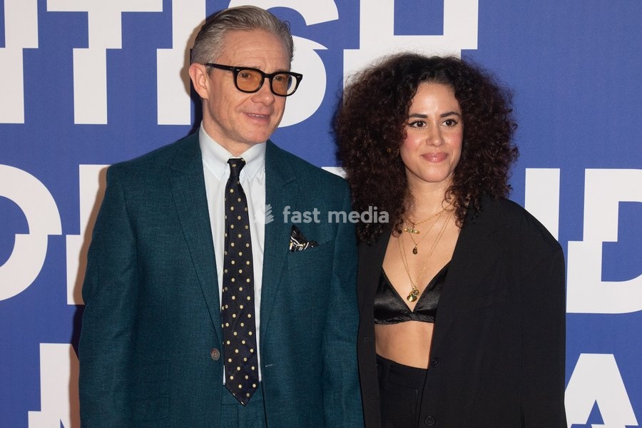 Martin Freeman and partner Rachel Benaissa attends The 27th British Independent Film Awards (BIFA) at The Roundhouse, London, England, UK on Sunday 8 December, 2024