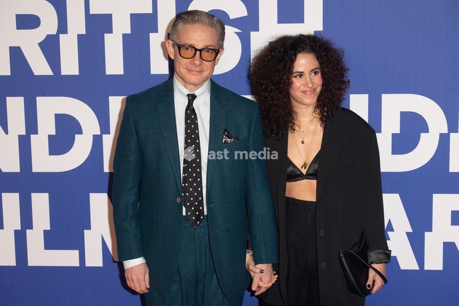 Martin Freeman and partner Rachel Benaissa attends The 27th British Independent Film Awards (BIFA) at The Roundhouse, London, England, UK on Sunday 8 December, 2024