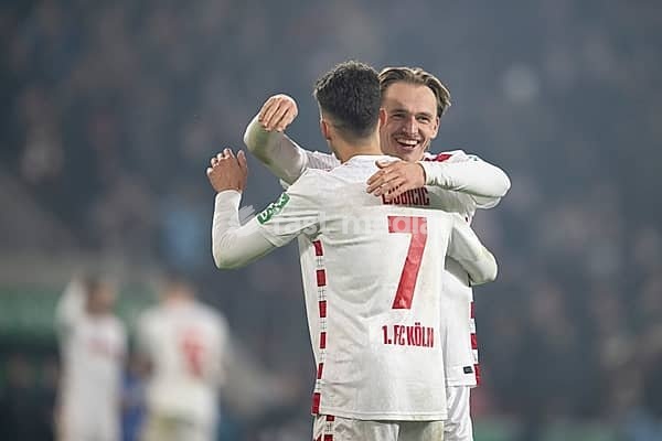BEAUTIFUL SPORTS/ (DFL/DFB REGULATIONS PROHIBIT ANY USE OF PHOTOGRAPHS AS IMAGE SEQUENCES AND/OR QUASI-VIDEO) Cologne, RheinEnergieStadion, North Rhine-Westphalia, Dejan Ljubicic (1.FC Köln, midfield, #7), Mathias Olesen (1.FC Köln, midfield, #47), DFB-Pokal 1.FC Köln, Hertha BSC on 04.12.2024 at…