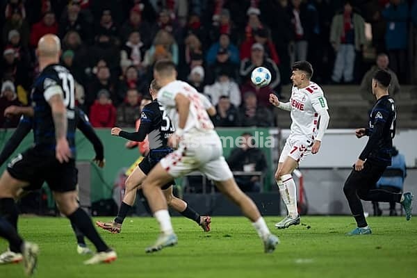 BEAUTIFUL SPORTS/ (DFL/DFB REGULATIONS PROHIBIT ANY USE OF PHOTOGRAPHS AS IMAGE SEQUENCES AND/OR QUASI-VIDEO) Cologne, RheinEnergieStadion, North Rhine-Westphalia, Dejan Ljubicic (1.FC Köln, Midfield, #7), DFB-Pokal 1.FC Köln, Hertha BSC on 04.12.2024 at RheinEnergieStadion in Cologne Germany