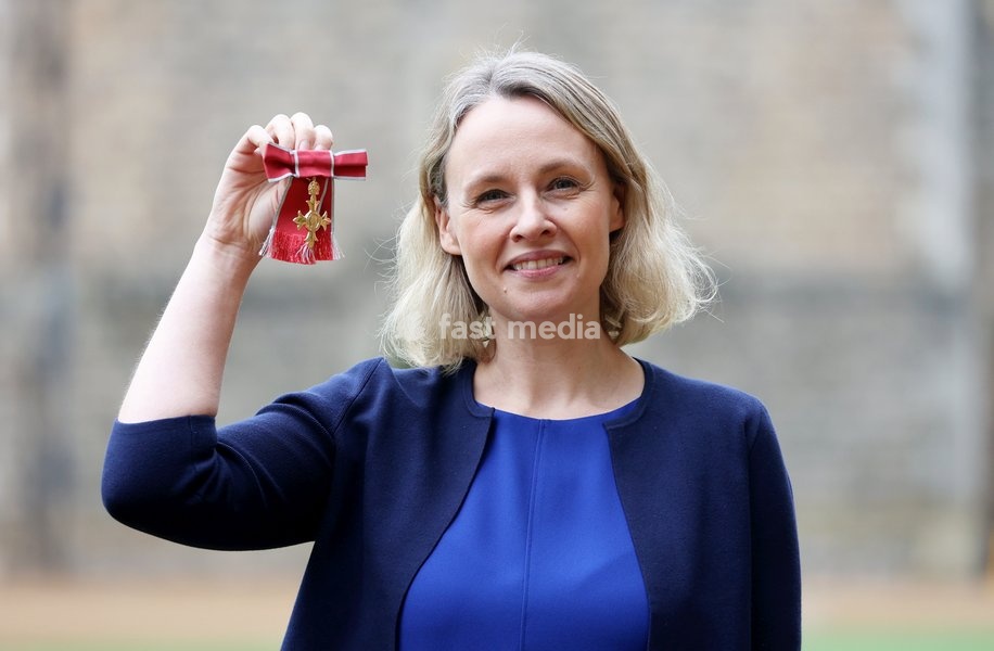 Professor Joanna Dunkley OBE, at an investiture ceremony at Windsor Castle, Windsor, UK. January 15, 2025