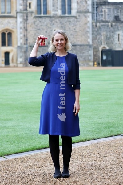 Professor Joanna Dunkley OBE, at an investiture ceremony at Windsor Castle, Windsor, UK. January 15, 2025