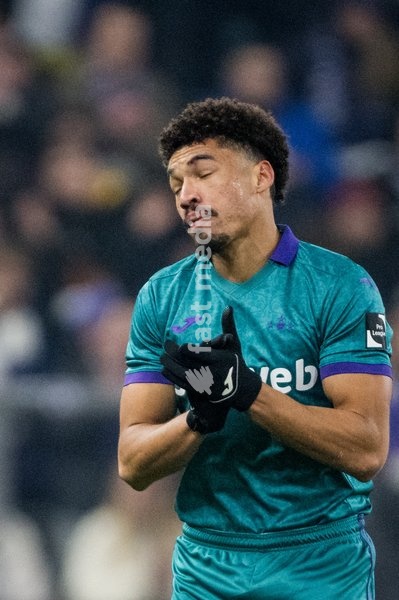 Anderlecht's Adryelson Silva pictured during a soccer game between RSC Anderlecht and Royal Antwerp, Thursday 16 January 2025 in Brussels, in the 1/2 finals of the 'Croky Cup' Belgian soccer cup