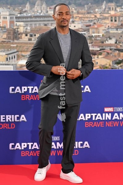 American actor and producer Anthony Mackie during the Captain America: Brave New World film photocall at hotel de la ville. Rome (Italy), January 27th, 2025