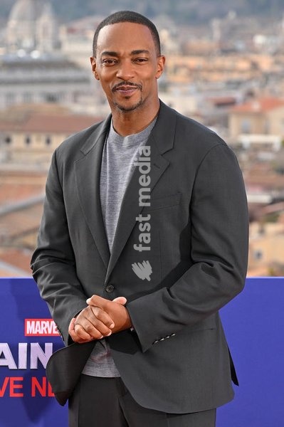 American actor and producer Anthony Mackie during the Captain America: Brave New World film photocall at hotel de la ville. Rome (Italy), January 27th, 2025