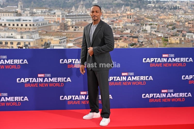 American actor and producer Anthony Mackie during the Captain America: Brave New World film photocall at hotel de la ville. Rome (Italy), January 27th, 2025