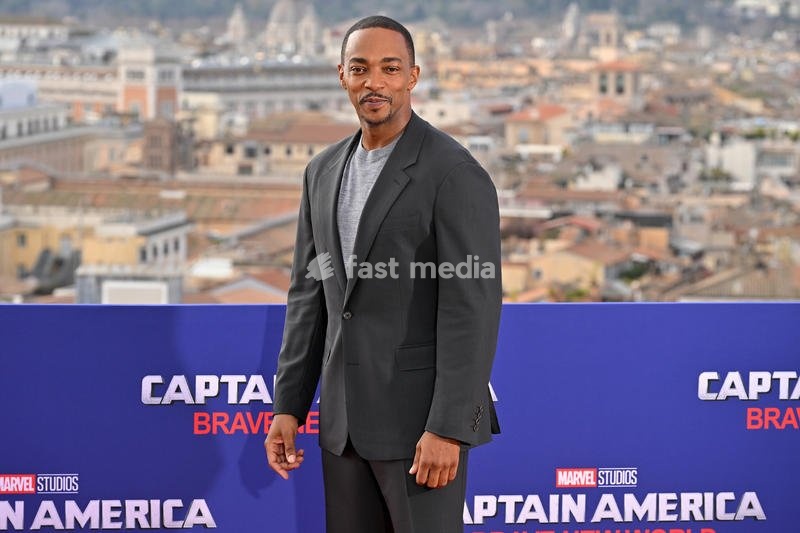 American actor and producer Anthony Mackie during the Captain America: Brave New World film photocall at hotel de la ville. Rome (Italy), January 27th, 2025