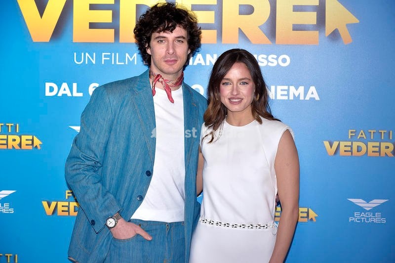 Italian actors Pierpaolo Spollon and Matilde Gioli attend Fatti Vedere Photocall at Cinema Barberini. Rome (Italy), January 28th, 2025