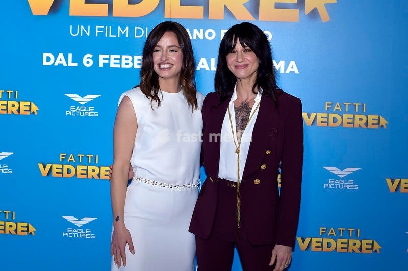 Italian actress Matilde Gioli and Italian actress, director, musician and singer Asia Argento attends Fatti Vedere Photocall at Cinema Barberini. Rome (Italy), January 28th, 2025