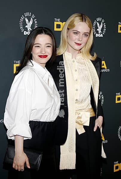 Mikey Madison and Elle Fanning at the 77th Annual Directors Guild of America Awards held at the Beverly Hilton Hotel in Beverly Hills, USA on February 8, 2025, Beverly Hills, California, USA, North America