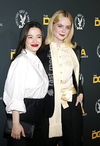 Mikey Madison and Elle Fanning at the 77th Annual Directors Guild of America Awards held at the Beverly Hilton Hotel in Beverly Hills, USA on February 8, 2025, Beverly Hills, California, USA, North America