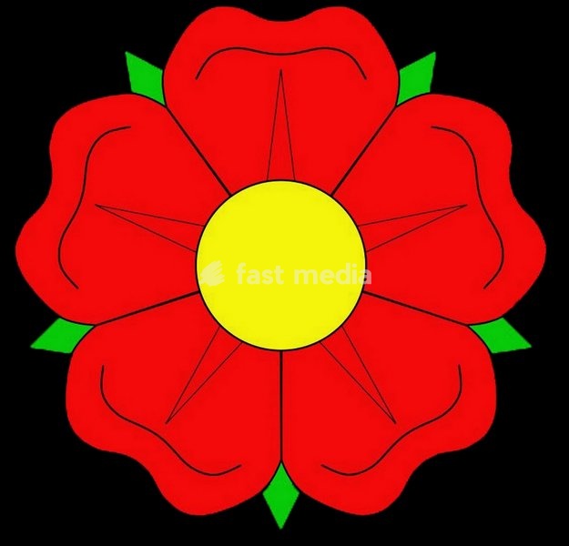 The Red Rose of Lancaster (blazoned: a rose gules) was the heraldic badge adopted by the royal House of Lancaster in the 14th century