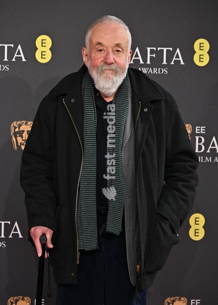 Mike Leigh attends the 2025 EE BAFTA Film Awards at The Royal Festival Hall in London, England. UK. Sunday 16th February 2025