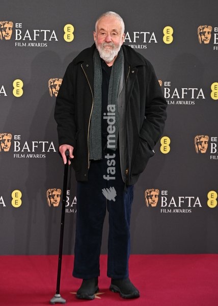 Mike Leigh attends the 2025 EE BAFTA Film Awards at The Royal Festival Hall in London, England. UK. Sunday 16th February 2025
