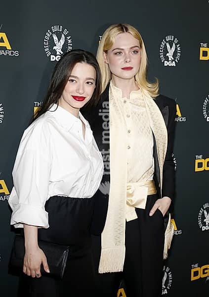 Mikey Madison and Elle Fanning at the 77th Annual Directors Guild of America Awards held at the Beverly Hilton Hotel in Beverly Hills, USA on February 8, 2025, Beverly Hills, California, USA, North America