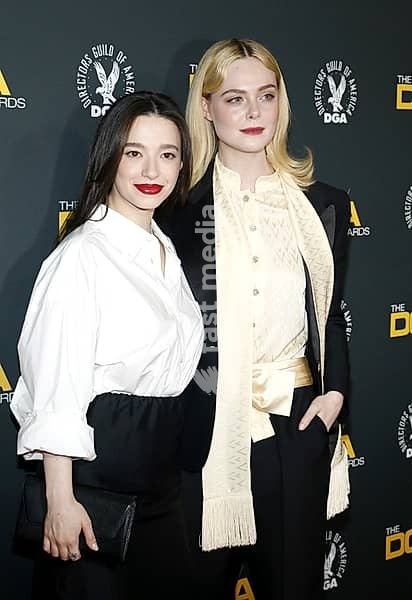 Mikey Madison and Elle Fanning at the 77th Annual Directors Guild of America Awards held at the Beverly Hilton Hotel in Beverly Hills, USA on February 8, 2025, Beverly Hills, California, USA, North America