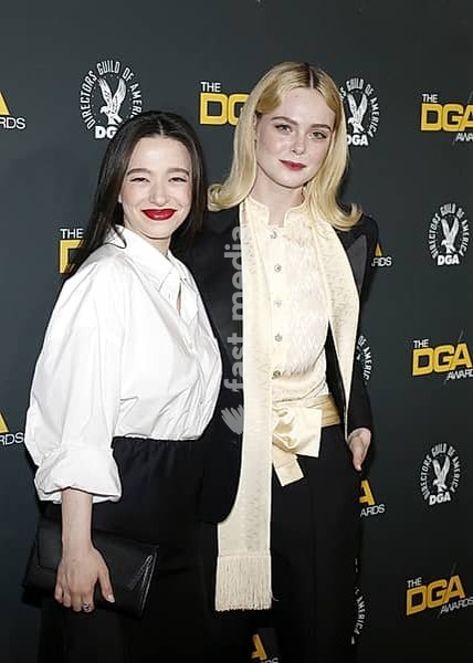 Mikey Madison and Elle Fanning at the 77th Annual Directors Guild of America Awards held at the Beverly Hilton Hotel in Beverly Hills, USA on February 8, 2025, Beverly Hills, California, USA, North America