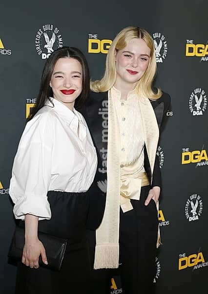 Mikey Madison and Elle Fanning at the 77th Annual Directors Guild of America Awards held at the Beverly Hilton Hotel in Beverly Hills, USA on February 8, 2025, Beverly Hills, California, USA, North America