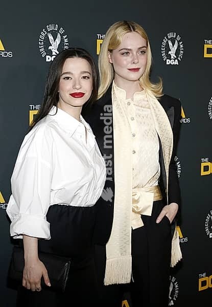 Mikey Madison and Elle Fanning at the 77th Annual Directors Guild of America Awards held at the Beverly Hilton Hotel in Beverly Hills, USA on February 8, 2025, Beverly Hills, California, USA, North America