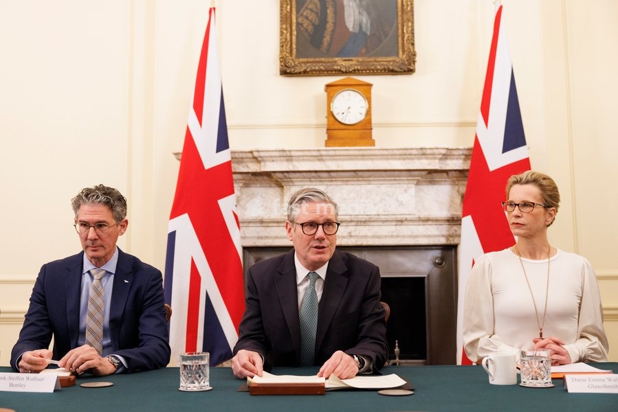 03/04/2025. London, United Kingdom. Prime Minister Keir Starmer hosts a meeting with business leaders in 10 Downing Street following the announcement of Tariffs by US President Donald Trump