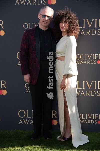 Martin Freeman and Rachel Benaissa attend The Olivier Awards 2025 at Royal Albert Hall, London, England, UK on Sunday 6 April, 2025