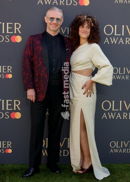 Martin Freeman and Rachel Benaissa attending the Olivier Awards 2025 at the Royal Albert Hall in South Kensington, London, United Kingdom