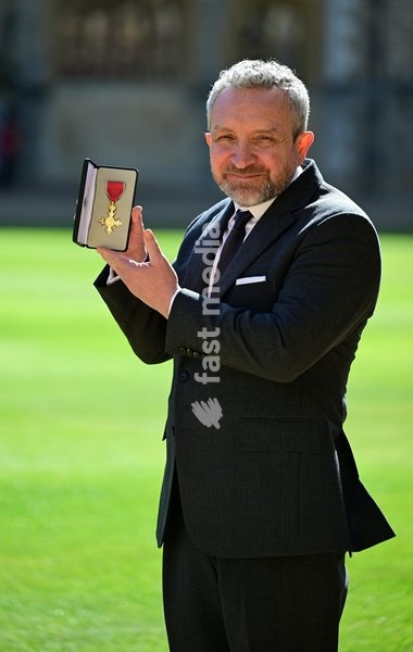 Actor Edward Marsan, OBE, for services to Drama. Pictured at Windsor Castle, UK. April 16, 2025