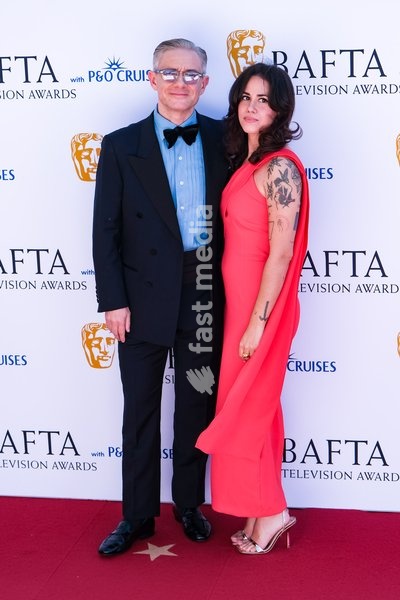 Martin Freeman and Rachel Benaissa seen at the BAFTA Television Awards on Sunday 11 May 2025 at Royal Festival Hall, London. . Picture
