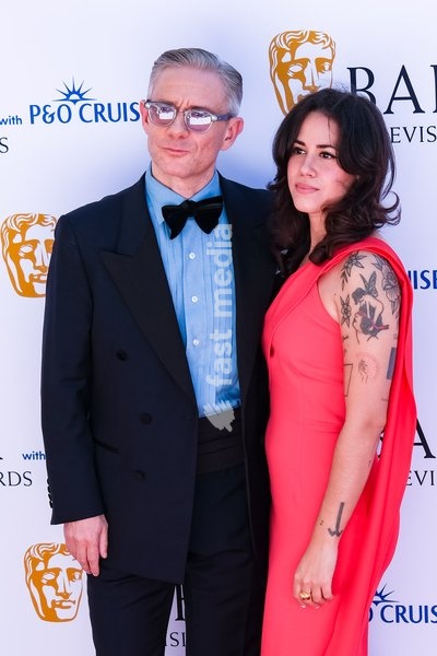Martin Freeman and Rachel Benaissa seen at the BAFTA Television Awards on Sunday 11 May 2025 at Royal Festival Hall, London. . Picture