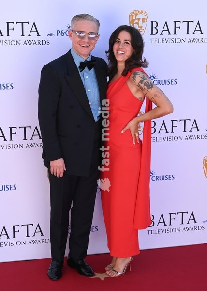 Martin Freeman and Rachel Benaissa attends the BAFTA Television Awards with P&O Cruises 2025, at the Royal Festival Hall in London, England. UK. Sunday 11th May 2025
