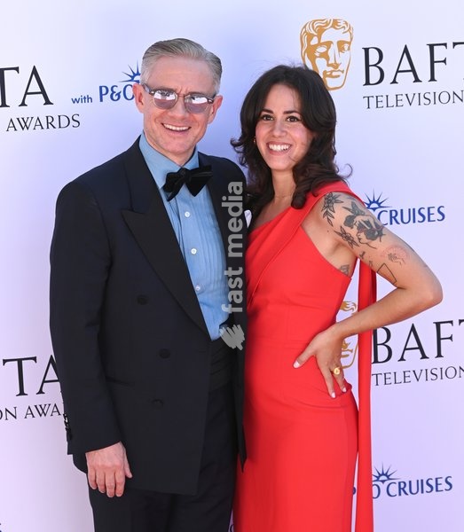 Martin Freeman and Rachel Benaissa attends the BAFTA Television Awards with P&O Cruises 2025, at the Royal Festival Hall in London, England. UK. Sunday 11th May 2025