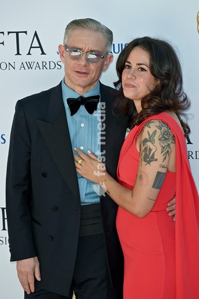 London, UK, 11 May 2025. Martin Freeman and Rachel Benaissa arriving at the BAFTA Television Awards with P&O Cruises at the Royal Festival Hall, London, UK