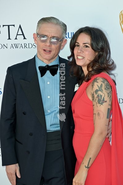 London, UK, 11 May 2025. Martin Freeman and Rachel Benaissa arriving at the BAFTA Television Awards with P&O Cruises at the Royal Festival Hall, London, UK