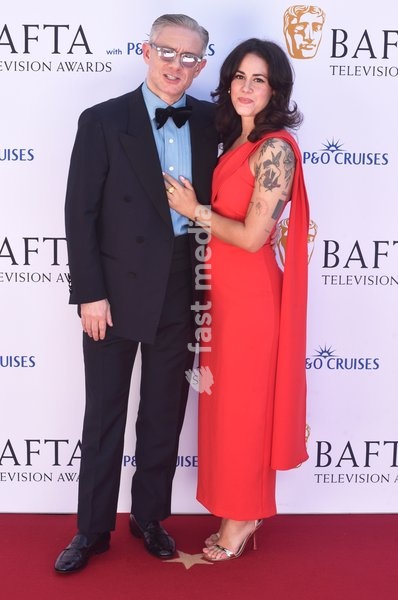 Martin Freeman and Rachel Benaissa attend the BAFTA Television Awards with P&O Cruises 2025 at The Royal Festival Hall, Southbank Centre, Belvedere Road, London SE1 8XX on Sunday 11 May 2025